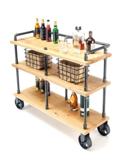 Wood Kitchen Storage Cart - Image 4